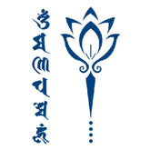 Waterproof Temporary Skull Snake Flowers Tattoo Sticker